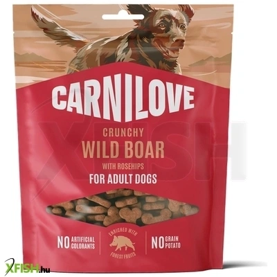 carnilove dog crunchy snack jutalomfalat kutyának vaddisznó csipkebogyóval 200g