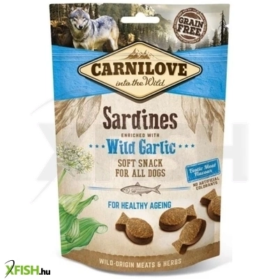 Carnilove Dog Jutalomfalat Semi Moist Sardines Wild Garlic Szardínia Medvehagymával 200g