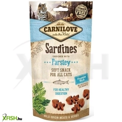 Carnilove Cat Jutalomfalat Semi Moist Sardines Parsley Szardínia Petrezselyemmel 50g