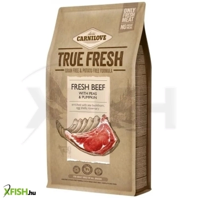 Carnilove True Fresh Száraztáp Marha Borsó Sütőtök 4000g