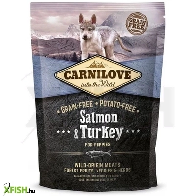 carnilove puppy száraztáp salmon turkey lazac pulyka hússal 1500g