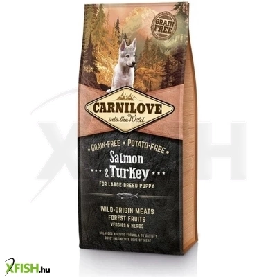 Carnilove Puppy large Száraztáp Salmon Turkey Lazac Pulyka Hússal 12000g