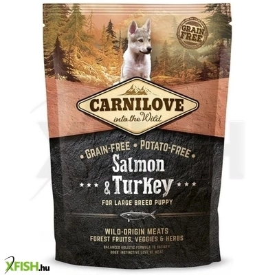 Carnilove Puppy large Száraztáp Salmon Turkey Lazac Pulyka Hússal 1500g