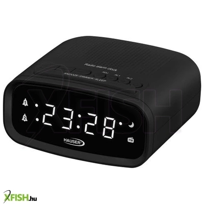 Hauser cl-8025b digitális ébresztőórás FM rádió, LED kijelző, 2 féle ébresztés, fekete színű