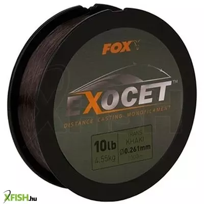 Fox Exocet Monofil Zsinór 1000m 0.40mm 10,45kg - Trans Khaki - Fém Dobozban