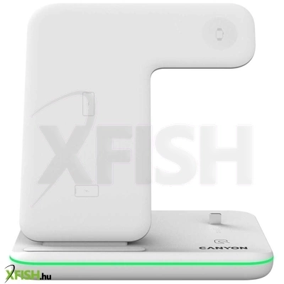 Home canyon cns-wcs302w 3in1 vezeték nélküli töltő, qi szabvány, micro USB / lightning töltőport, fehér