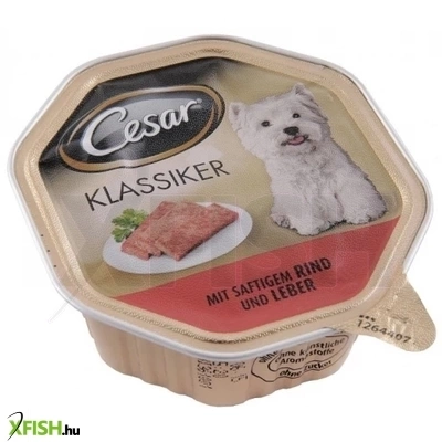 Cesar Nedves Kutya Eledel Marha Máj 150g 14db/csomag