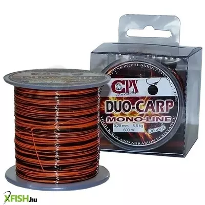 Cpx Duo Carp Monofil Feeder zsinór 0,28mm 600m 8,6kg Fekete-Narancssárga