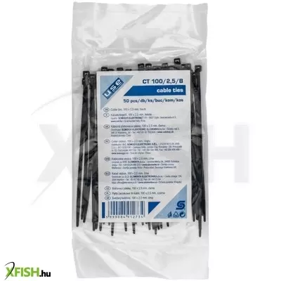 Use home ct 100/2,5/b kábelkötegelő, 2,5 mm széles, 100 mm hosszú, 50 db, fekete