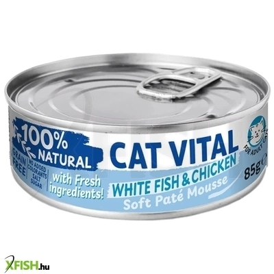 Cat Vital Konzerv Mousse Fehér Hallal És Csirkével Felnőtt Macskáknak 85g
