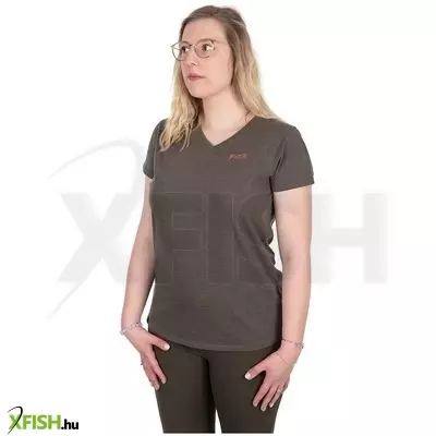 Fox Wc V Neck Női Horgász Póló Zöld L