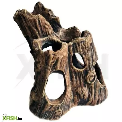 Aquadecor czimmer álló fatörzs odú kerámia dekoráció akváriumba - cz133 (16x16x16cm)