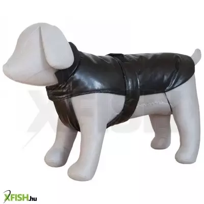 Kutyaruha Bélelt Bőr 30cm Fekete