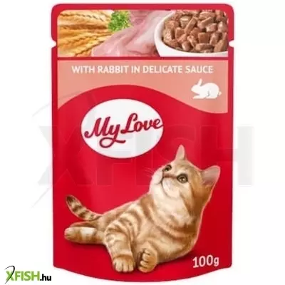 My love alutasakos macskaeledel nyúl ízletes szószban 100g, 24 db/csomag