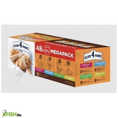 Club 4 Paws Premium Alutasakos Macskaeledel Multipack 48x85g