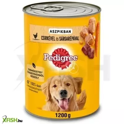 Pedigree konzerv 1200g csirke-sárgarépa, 1 db/csomag