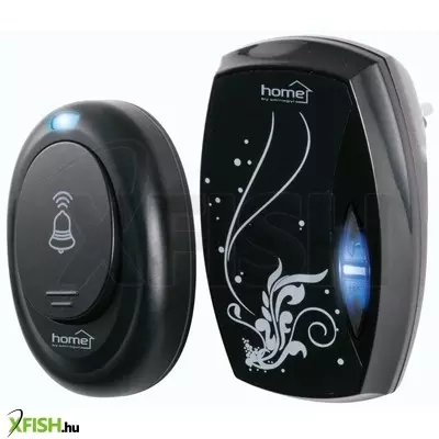 Home db112ac vezeték nélküli csengő, 100m hatótáv, 36 dallam, többszólamú hangzás, 4 lépcsős hangerő, kék LED visszajelző, 230v-os tápellátás