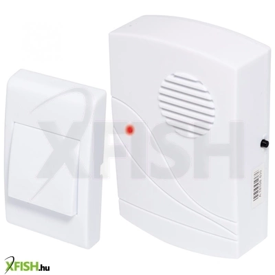Home db 0600dc vezeték nélküli csengő, max. 60 M hatótáv, 32 dallam, LED fényjelzés, elemes tápellátás