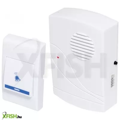 Home db 0640dc vezeték nélküli csengő, 60 M hatótáv, 32 dallam, fényjelzés csengetéskor, elemes tápellátás