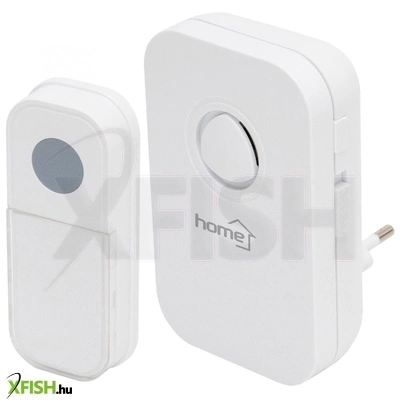 Home db 1031ac vezeték nélküli csengő, 100m hatótáv, 3-fokozatú hangerő, 36 dallam, 8 párosítható nyomógomb, zavarvédett, 230v-os tápellátás