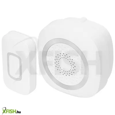 Home db 1601dc vezeték nélküli csengő, 160m hatótáv, 60 dallam, 3-fokozatú hangerő és némítás, kapcsolható fényjelzés, elemes tápellátás