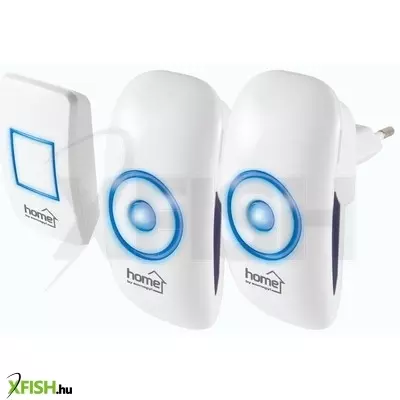 Home dbs 1501ac vezeték nélküli csengőszett, 150m hatótáv, 36 dallam, többszólamú hang, 4 fokozatú hangerő, kék led, 230v-os tápellátás