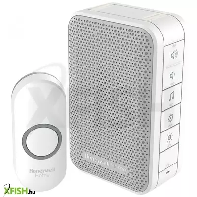 Honeywell home dc313n vezeték nélküli csengő, 150m hatótáv, 6 dallam, LED jelzőfény, ip55 nyomógomb, elemes tápellátás