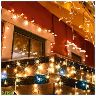 Dekorációs termékek home dlfj 200f/ww led-es sziporkázó fényfüggöny, 5 M / 200 db melegfehér led, állófényű, fehér vezeték, sorolható, kül- és beltéri kivitel