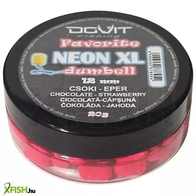 dovit favorite dumbell neon horog pellet csoki eper 12mm 20g