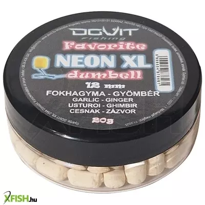 Dovit Favorite Dumbell Neon Horog Pellet Fokhagyma Gyömbér 12mm 20g