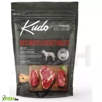 kudo low grain adult red meat/vegetable medium/maxi száraz kutyatáp vörös hús, zöldség 3kg
