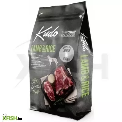 kudo low grain junior lamb/rice medium/maxi száraz kutyatáp bárány, rizs 12kg