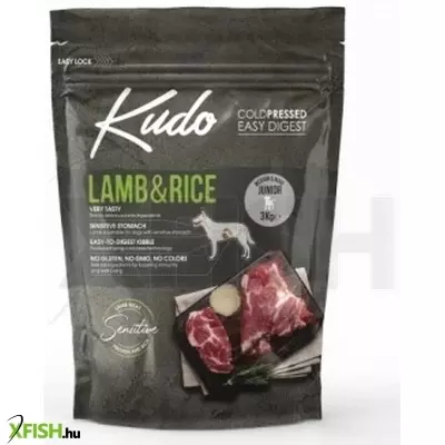 kudo low grain junior lamb/rice medium/maxi száraz kutyatáp bárány, rizs 3kg