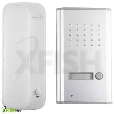 Home dp 02 vezetékes kaputelefon szett, kétvezetékes rendszer, kiváló hangátvitel, falba süllyeszthető fém külső egység, kapunyitó elektronika