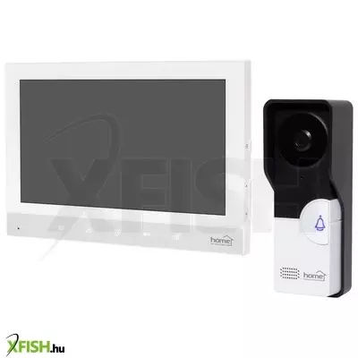 Home dpv260 7 colos videó-kaputelefon szett, éjszakai kameramóddal, 30 féle csengetési dallammal, kitekintő funkcióval, érintőgombokkal, bővíthető