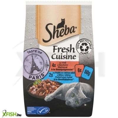 Sheba mini 6x50g fresh taste of paris, 12 db/csomag