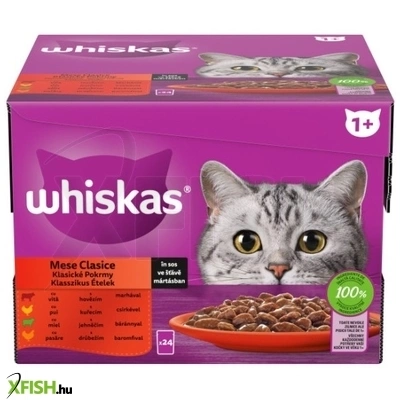 whiskas alutasak multipack klasszikus válogatás 24x85g