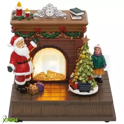Home drm 14 dioráma, kandalló, világító, mikulás, beltéri