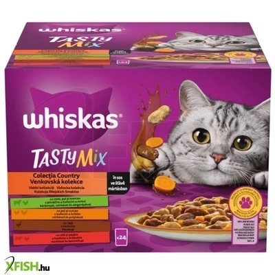 whiskas alutasak multipack tasty mix country 24x85g