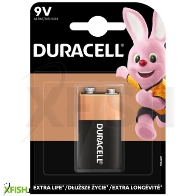 Duracell 6lr61 10pp110031 9v alkáli elem, 9 V feszültség, 1db/bliszter