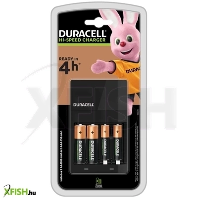 Duracell cef14 akkumulátor gyorstöltő, 2db aa és 2db aaa újratölthető akkumulátorral