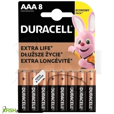 Duracell lr03 10pp110026 aaa alkáli elem, 1,5 V feszültség, 8db/bliszter