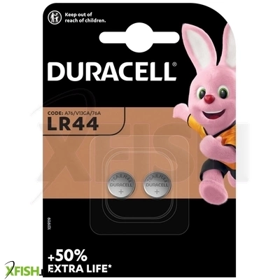 duracell lr44 10pp040020 alkáli gombelem, 1,5 v feszültség, 2db/bliszter
