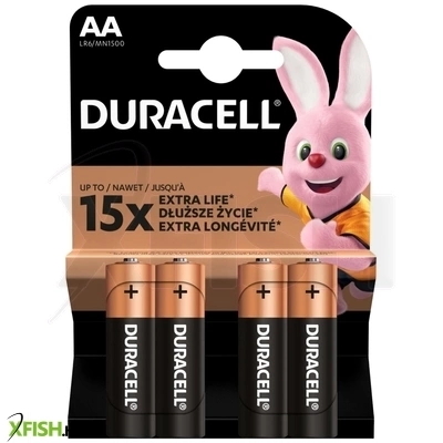 Duracell lr6 10pp110023 aa alkáli elem, 1,5 V feszültség, 4db/bliszter
