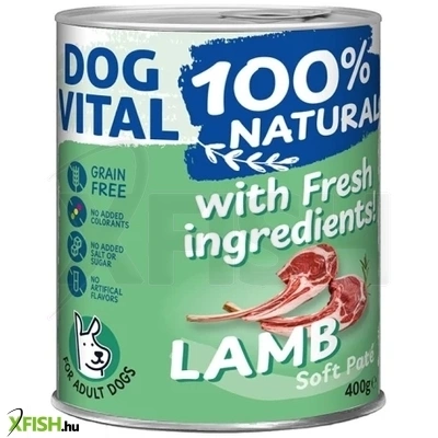 Dog Vital Konzerv 100% Natural Soft Paté Lamb Bárány 400g 1db/csomag