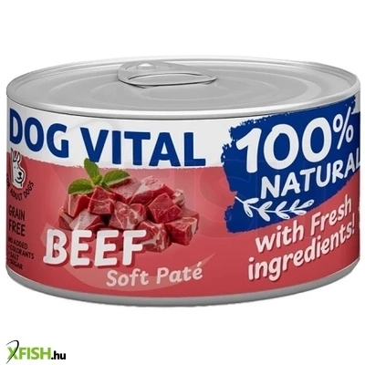 Dog Vital Konzerv 100% Natural Soft Paté Beef Marha 150g 1db/csomag