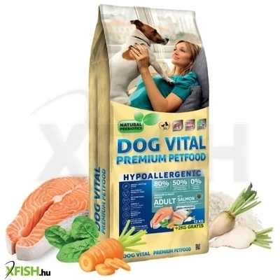 Dog Vital Hipoallergén Adult Medium Maxi Szárazeledel Kutyák Részére Lazac Répa Spenót 12+2Kg
