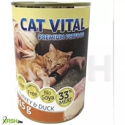 Cat vital konzerv kacsa+pulyka 415gr, 24 db/csomag