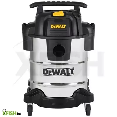 Dewalt dxv25s száraz-nedves porszívó, rozsdamentes váz, 25 liter, 15 kpa, 37,8 l/s, 8 tartozék, 1050 W
