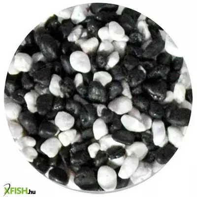 Evidecor színes akváriumi aljzatkavics fekete-fehér 5kg - 3-5mm